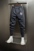 Calça esportiva de pelúcia masculina, moletom