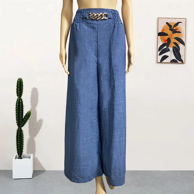 Calça Feminina Cintura Alta Chique Verão