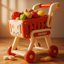 Carrinho de Compras Infantil 32 Peças – Supermercado de Brinquedo