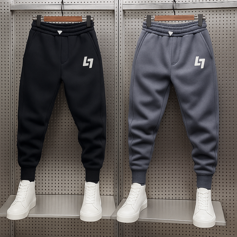 Calça esportiva de pelúcia masculina, moletom