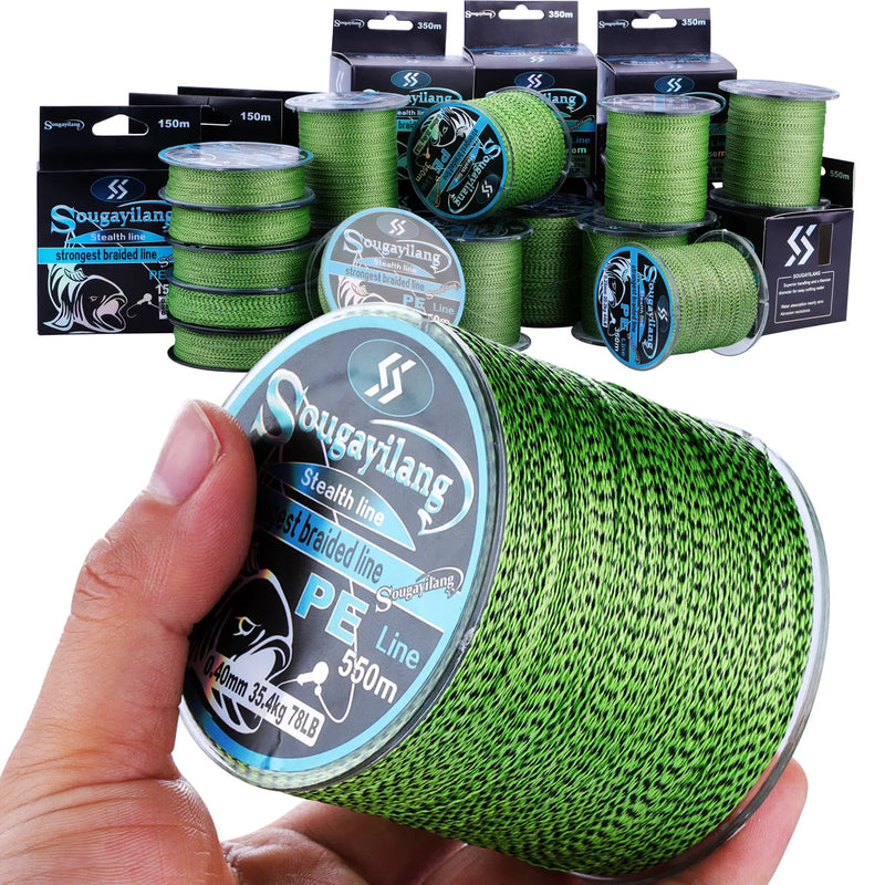 Linha de Pesca Trançada PE 4 Fios Sougayilang 150m/350m