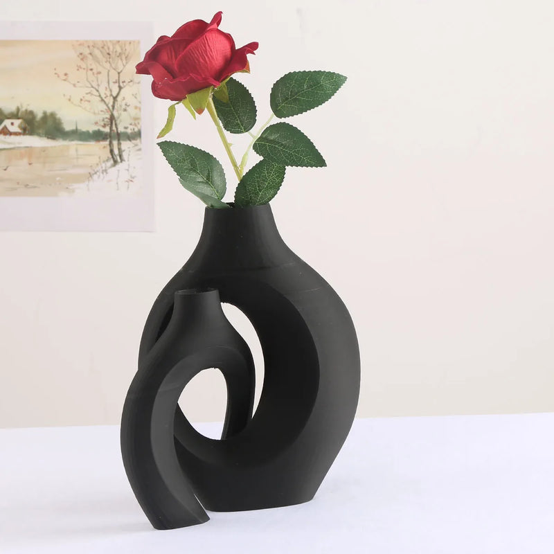 Vaso Cerâmico Boho Nórdico – Decoração Moderna
