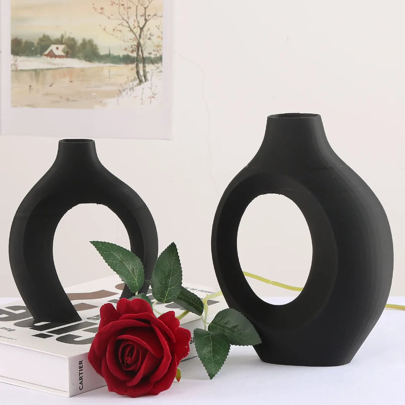 Vaso Cerâmico Boho Nórdico – Decoração Moderna