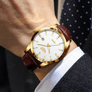 Relógio De Pulso Masculino Esportivo De Quartzo Com Pulseira De Couro