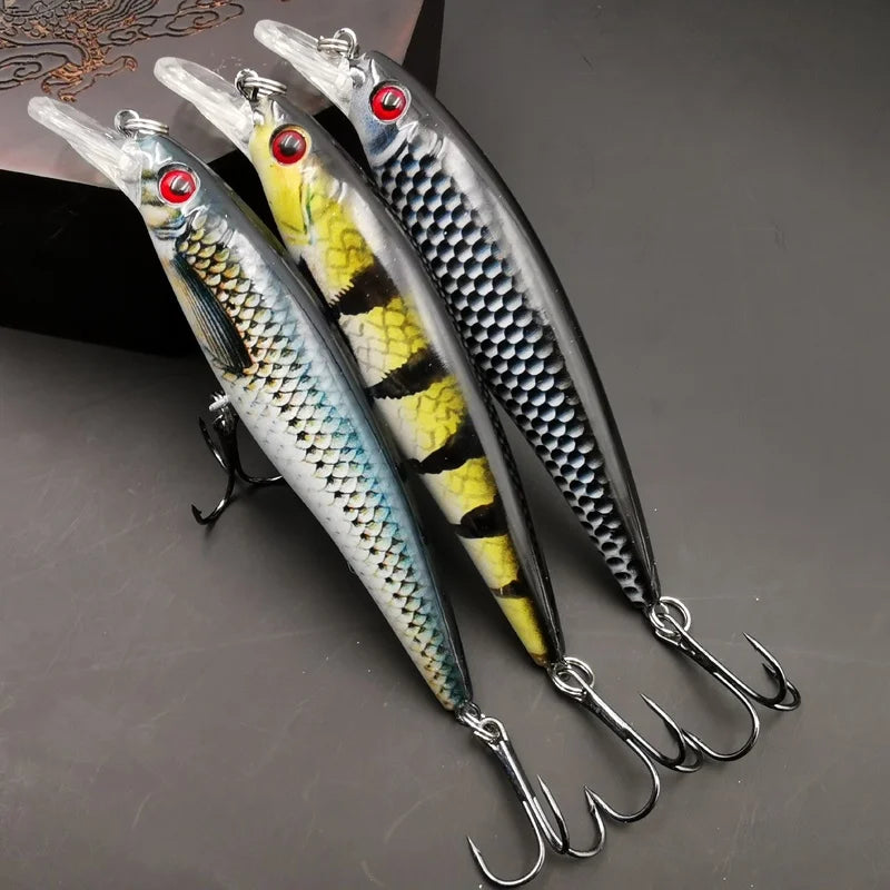 Isca Artificial Minnow Afundante 13g – 1 ou 3 Unidades