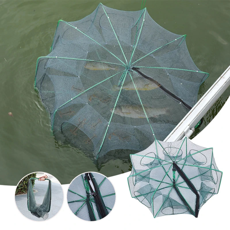 Rede de Pesca Dobrável Automática – 6 ou 8 Buracos