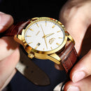 Relógio De Pulso Masculino Esportivo De Quartzo Com Pulseira De Couro