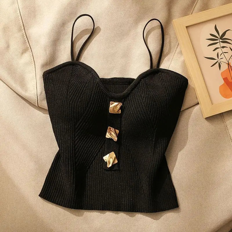 Blusa Regata Feminina Halter com Malha Estilo Perfume