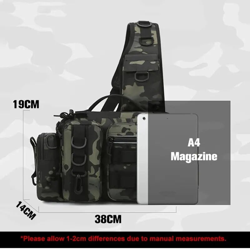 Mochila Bolsa de Pesca com Suporte de Vara