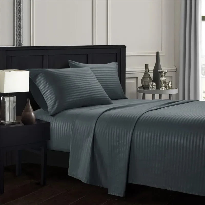 Conjunto de Cama Listras Escovadas 3/4 Peças