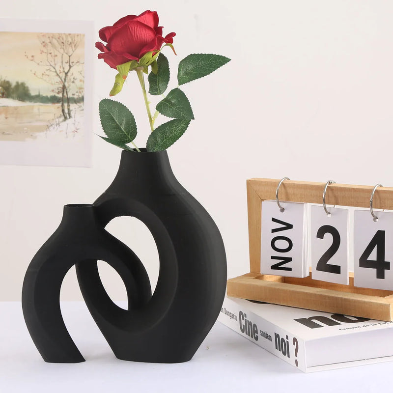 Vaso Cerâmico Boho Nórdico – Decoração Moderna