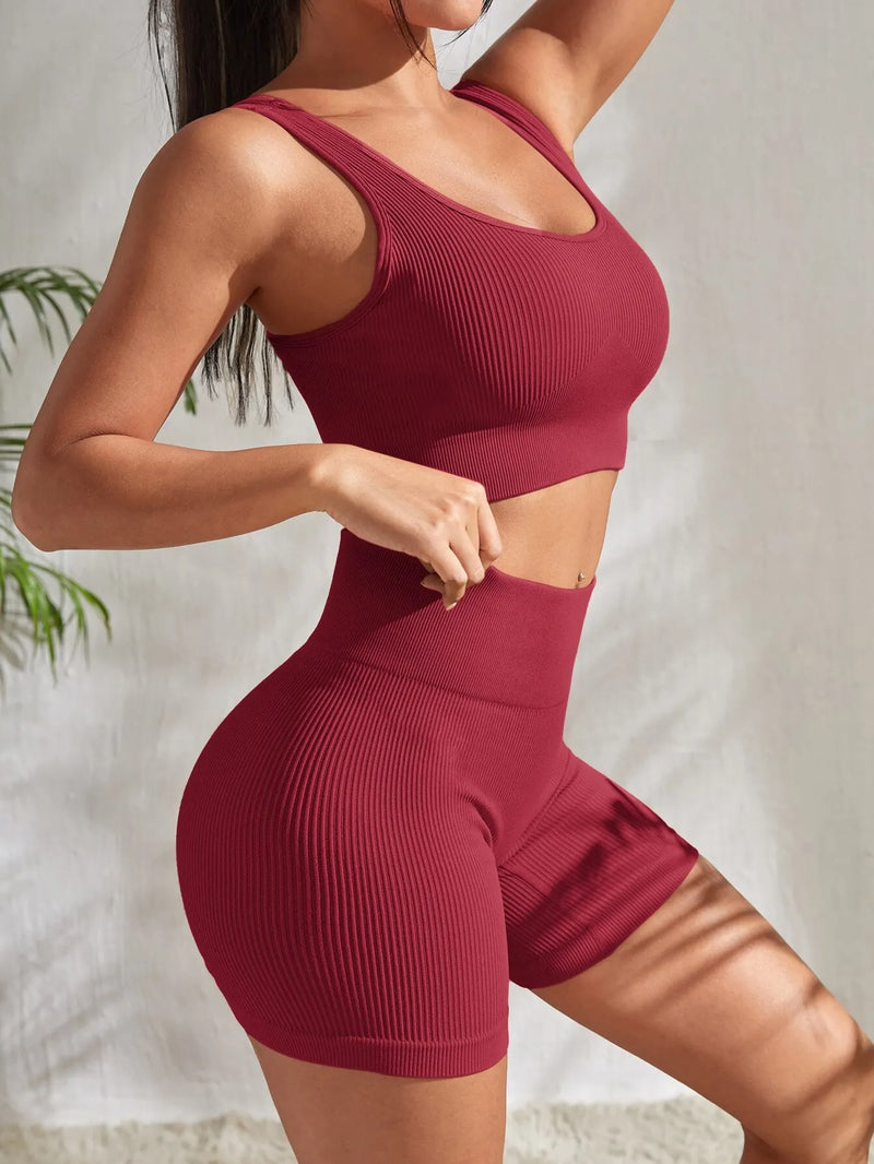 Conjunto Fitness Sem Costura 2 Peças Alta Performance