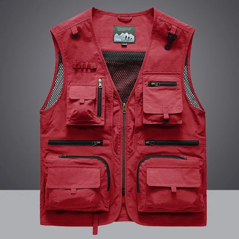 Colete Tático de Pesca e Caminhada 14 Bolsos Masculino