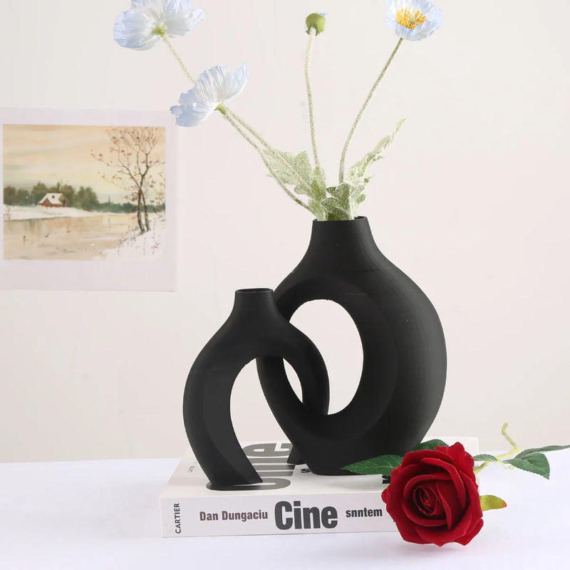 Vaso Cerâmico Boho Nórdico – Decoração Moderna