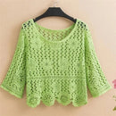 Jaqueta Curta de Verão Feminina em Renda