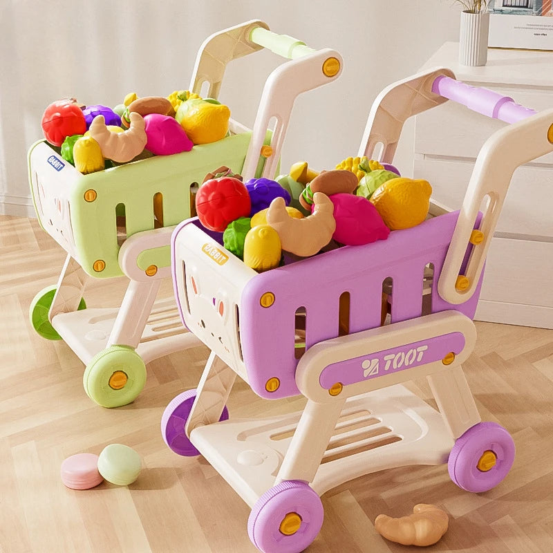 Carrinho de Compras Infantil 32 Peças – Supermercado de Brinquedo