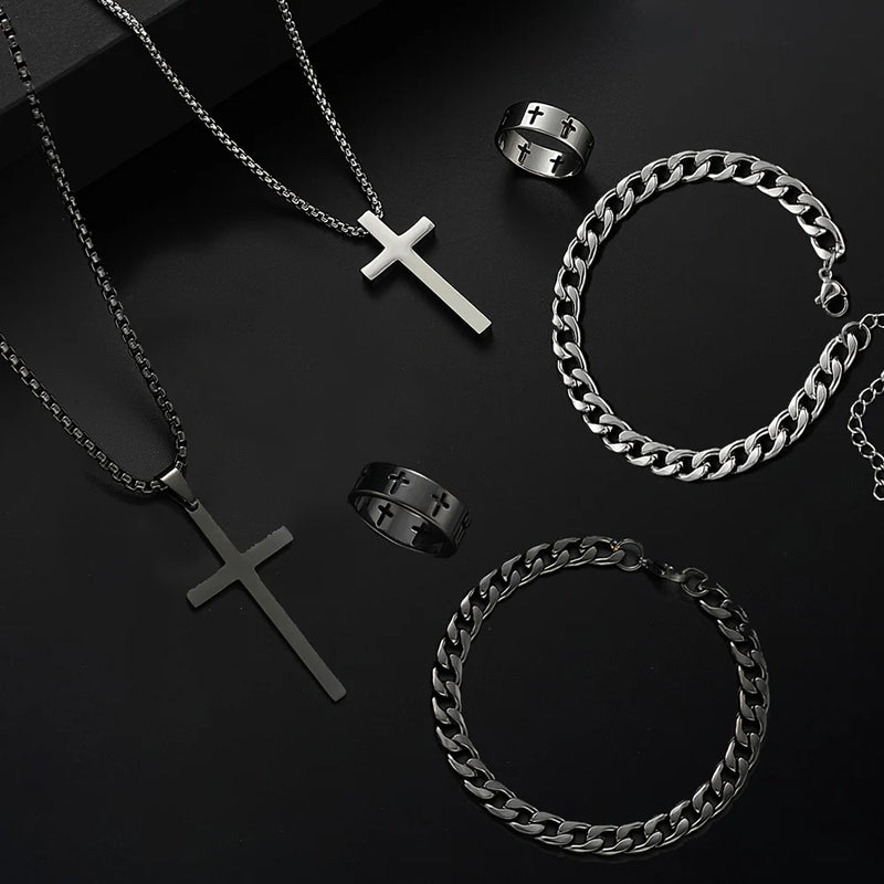 Conjunto Masculino 3 em 1 Aço Inoxidável – Estilo & Atitude