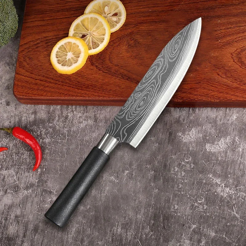 Conjunto de Facas de Cozinha Damasco com Afiador