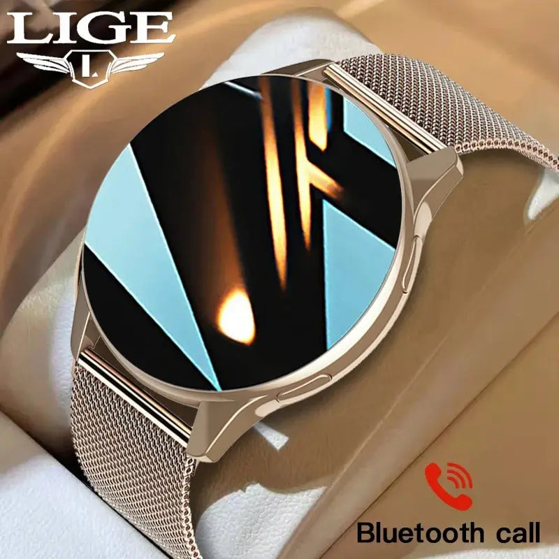 LIGE Homens Relógio Inteligente Mulheres Monitoramento de Pressão Arterial de Frequência Cardíaca Bluetooth Chamada Relógios Inteligentes Homens IP67 À Prova D' Água Homens Smartwatch