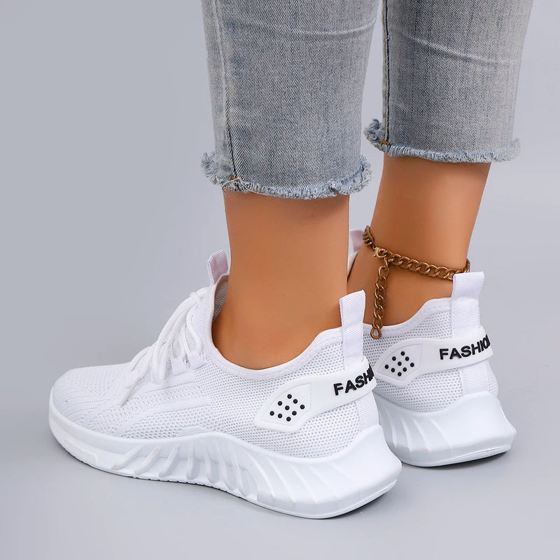 Tênis Casual Feminino Primavera/Outono com Cadarço