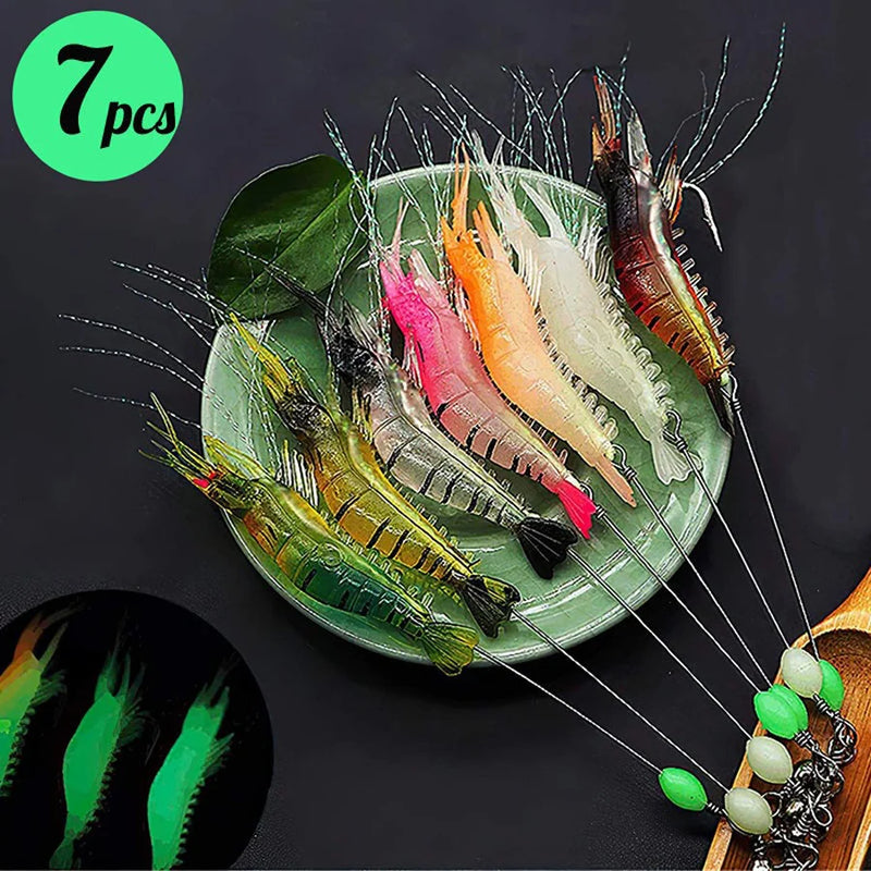 Kit Isca Artificial Camarão 3/7 Peças