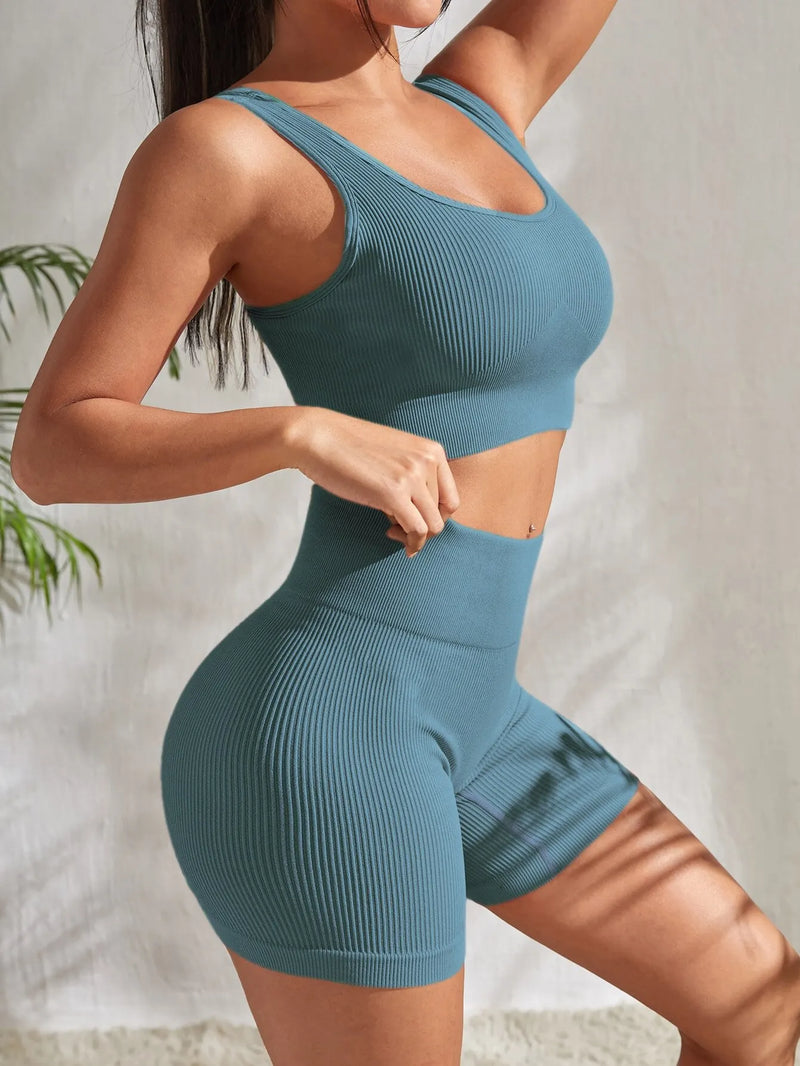 Conjunto Fitness Sem Costura 2 Peças Alta Performance