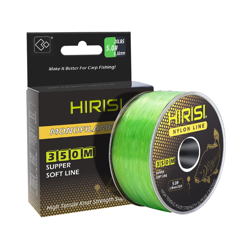 Hirisi 350m Linha de Pesca Nylon Monofilamento Super Forte
