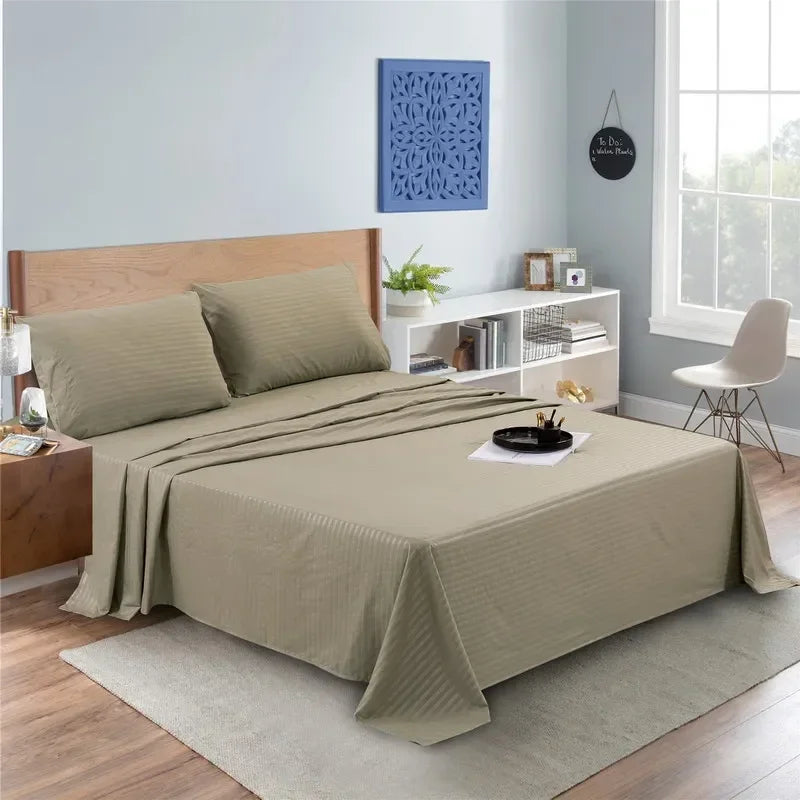 Conjunto de Cama Listras Escovadas 3/4 Peças