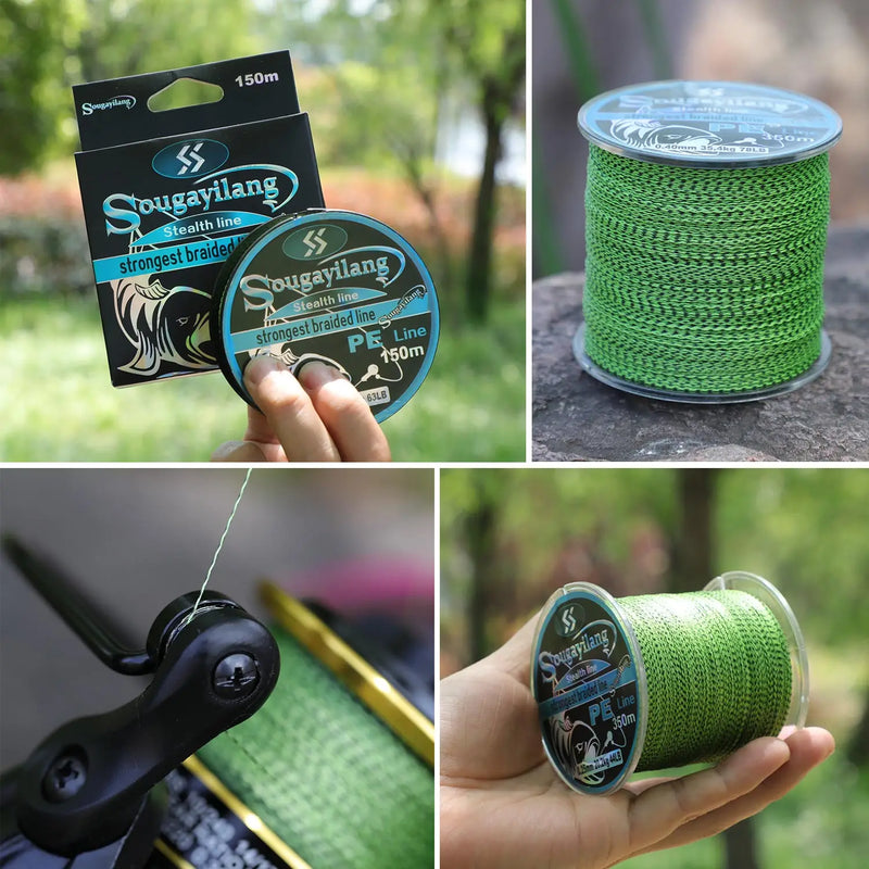 Linha de Pesca Trançada PE 4 Fios Sougayilang 150m/350m